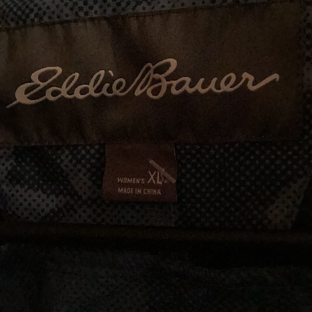 Eddie Bauer Blue Camouflage Jacket Vest Size XL - Picture 3 of 8